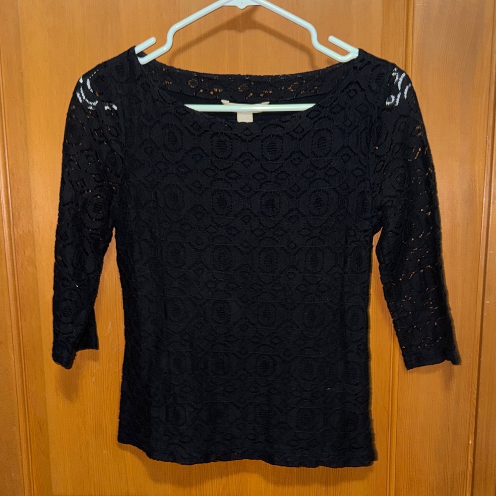 Banana Republic Black Lace Blouse